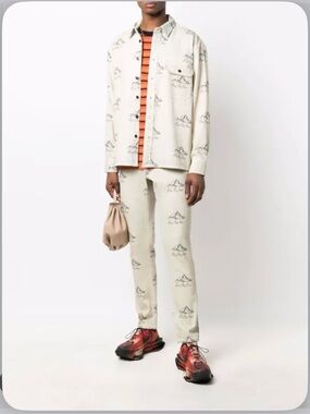 BLUE SKY INN logo print trousers